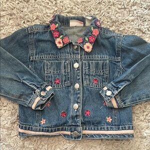 Vintage Hopskotch Embroidered Denim Jacket